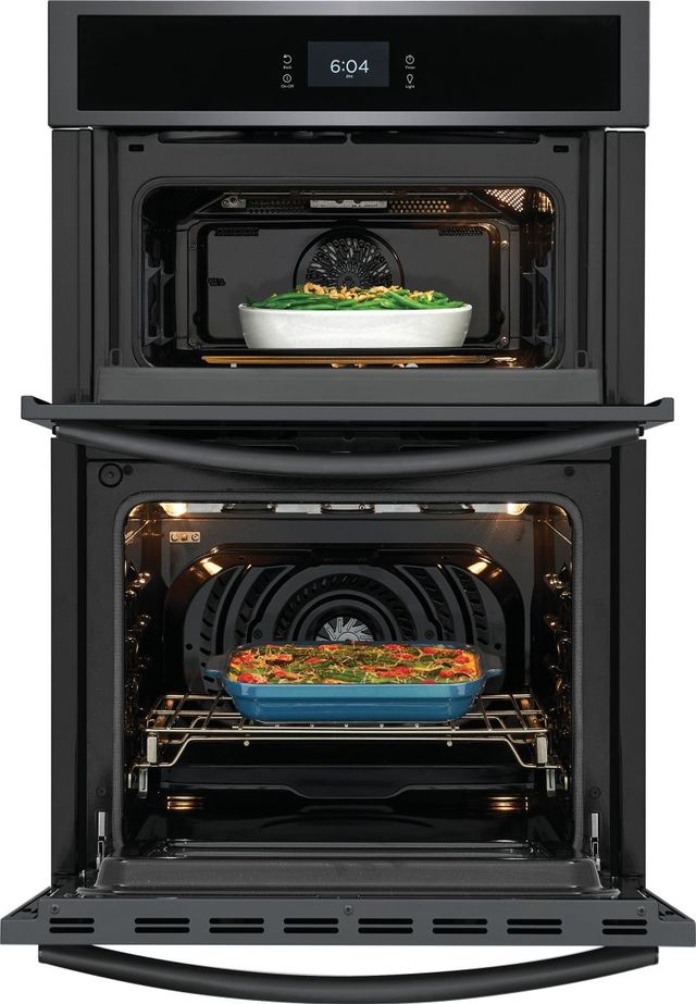 Frigidaire Gallery® 27" Smudge-Proof® Black Stainless Steel Oven/Micro Combo Electric Wall Oven -1