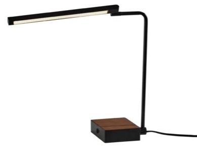 Adesso® Sawyer Black LED Adessocharge Wireless Charging Desk Lamp-0