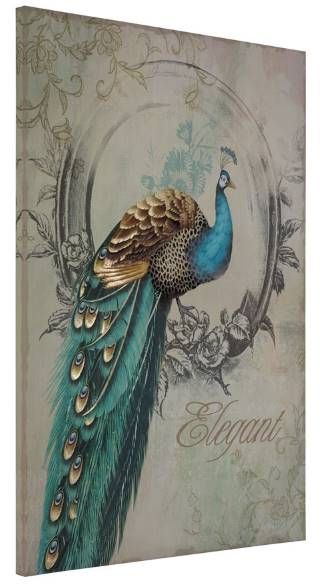YHD Peacock Poise I Wall Art-2
