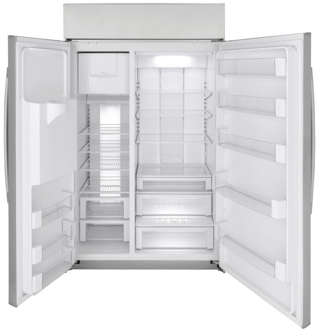 GE Profile™ 48 in. 28.7 Cu. Ft. Stainless Steel Built In Counter Depth Side-by-Side Refrigerator-1