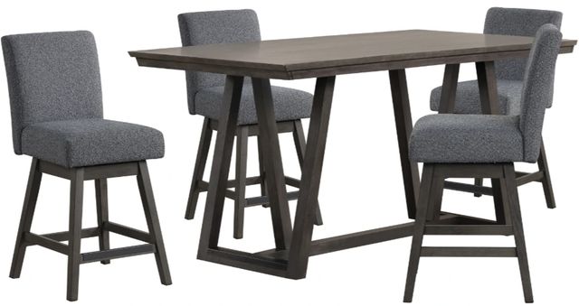 New Classic® Home Furnishings High Line 5-Piece Gray/Walnut Counter Dining Set-0