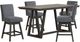 New Classic® Home Furnishings High Line 5-Piece Gray/Walnut Counter Dining Set-0