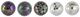 A & B Home Abbot 5-Piece Black/Clear Mosaic Deco Ball Set-0