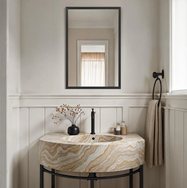 Renwil® Elvas Matte Black Accent Mirror-1