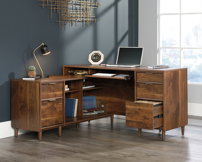 Sauder® Clifford Place® Grand Walnut® L-Shaped Desk | Big