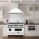 ZLINE Autograph Edition 48" Stainless Steel Wall Mounted Range Hood with White Matte Shell and Matte Black Handle-1