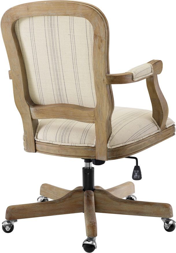 Linon Maybell Neutral Stripes Office Chair -2