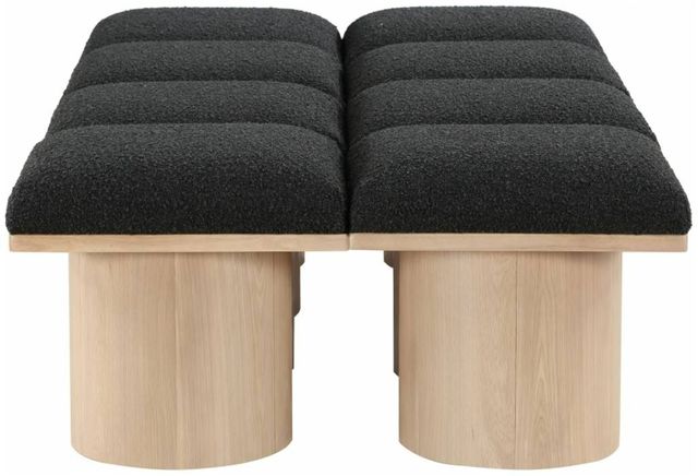 Meridian Furniture Pavilion Black/Natural 72" Modular Bench Set-3