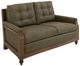 International Furniture Direct Xel-Ha II Dark Hay Brown/Green Loveseat-0