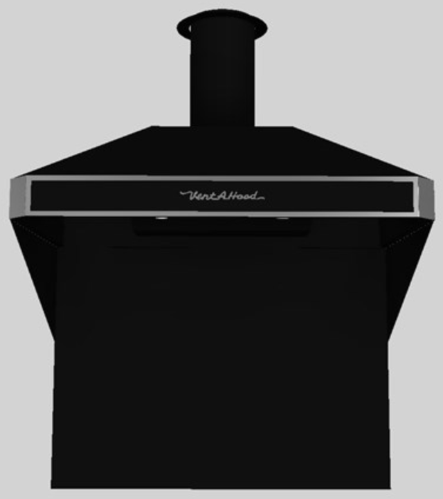 Vent-A-Hood® A Series 42" Black Retro Style Wall Mounted Range Hood