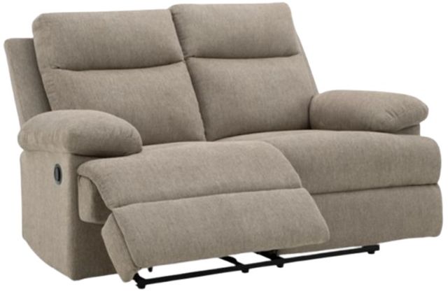Signature Design by Ashley® Side-Swipe Mocha Manual Reclining Loveseat-1