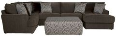Jackson Furniture Galaxy 4-Piece Chocolate Right Side Facing U-Shape Chaise Sectional