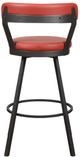 Homelegance® Appert Dark Gray/Red Swivel Pub Height Chair-3