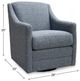 Decor-Rest® Furniture LTD Manhattan Graphite Swivel Chair-2