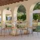 TOV Furniture Smooch Travertine 87" Concrete Indoor/Outdoor Dining Table-1