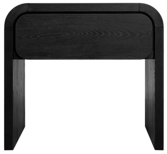 Modus Furniture Elora Jet Black Ash 1-Drawer Nightstand-2
