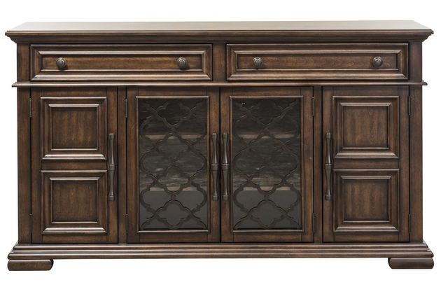 Liberty Furniture Lucca Cordovan Brown Hutch and Buffet-2