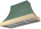 AGA Cascade 48" Mineral Green Wall Mounted Range Hood  with Polished Brass Trim-0
