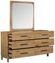 Magnussen Home® Davenport Rustic Caramel Double Drawer Dresser with Portrait Mirror-2