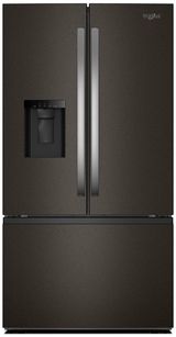 Whirlpool® 36 in. 30.0 Cu. Ft. Fingerprint Resistant Black Stainless Steel French Door Refrigerator with In-Door Water and Ice Maker