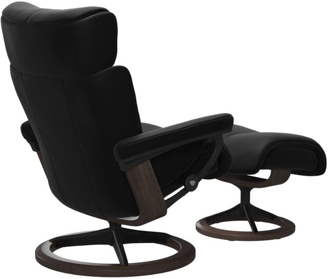 Stressless® by Ekornes® Customizable Magic Large Manual Recliner and Ottoman with Signature Base-3