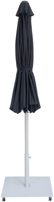 Meridian Furniture Fiji Black/Matte White Aluminum Outdoor Patio Umbrella and Base-1