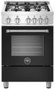 Bertazzoni Master Series 24" Matte Black Pro Style Gas Range-0