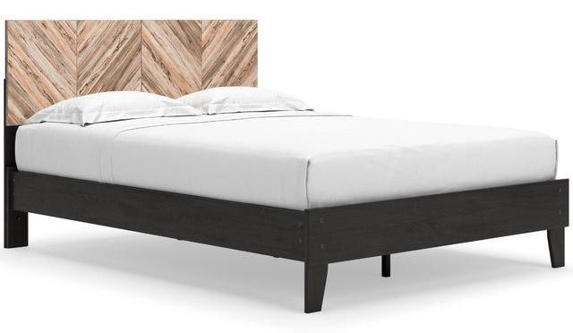 Signature Design by Ashley® Piperton 4-Piece Two-Tone Brown/Black Queen Panel Platform Bed Set-1