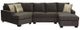 Dynasty Furniture 3-Piece Dark Brown Right-Arm Facing Sectional and Chaise-0