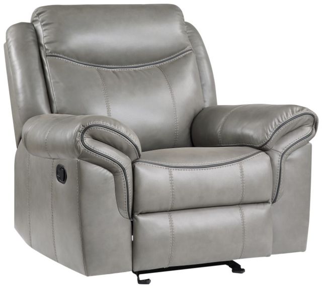 Homelegance® Aram Gray Manual Glider Recliner-0