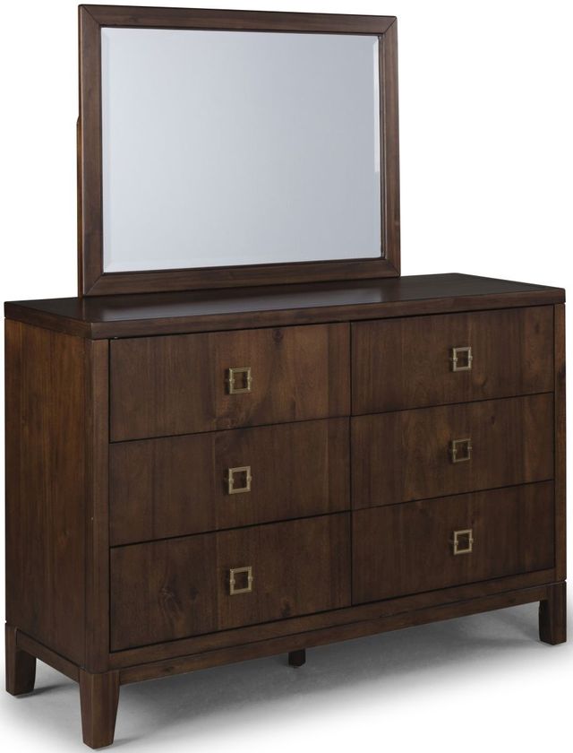 homestyles® Bungalow Medium Brown Dresser with Mirror-1