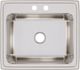 Elkay Lustertone® Classic Lustrous Satin 25" x 22" x 12-1/8" 2-Hole Single Bowl Drop-In Sink-1