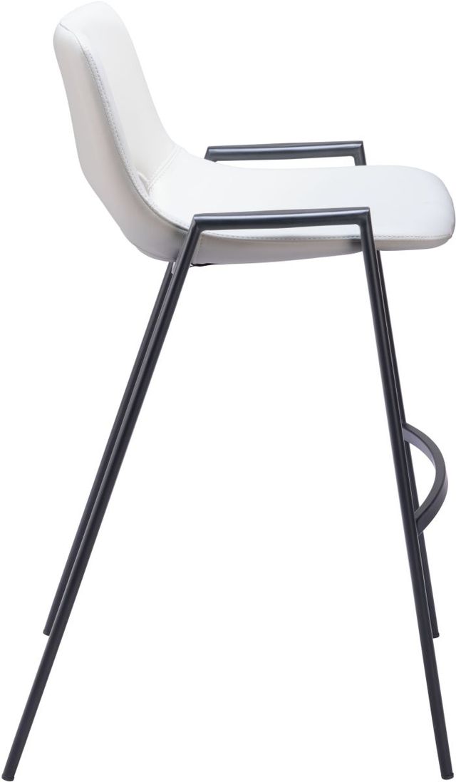 Zuo® Modern Desi White Barstool Chair-1
