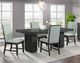 Elements International Donovan 5-Piece Black/Gray Rectangular Dining Set-4