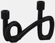 Sagebrook Home 9" Black Swirled 2-Taper Candleholder-2