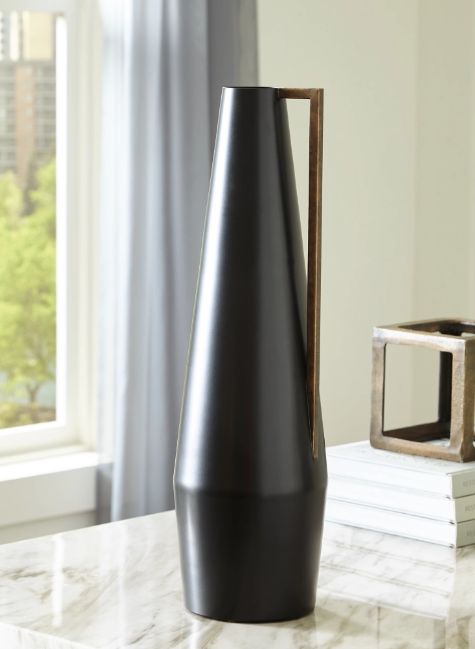 Signature Design by Ashley® Pouderbell Black/Gold 20" Vase-3