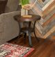 Powell® Franklin Rustic Umber Side Table with Black Base-1