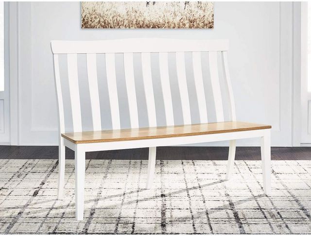 Signature Design by Ashley® Ashbryn Natural/White Dining Bench-3