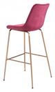 Zuo® Tony Red and Gold Bar Chair-4