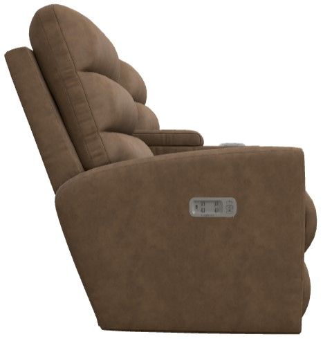 La-Z-Boy® Liam Chestnut Power Wall Reclining Loveseat with Console, Headrest, and Lumbar-3