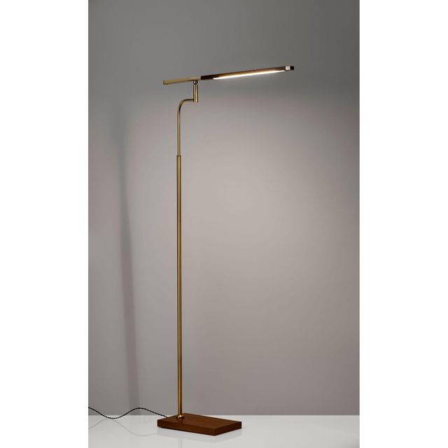 Adesso® Barrett Walnut LED Floor Lamp-2