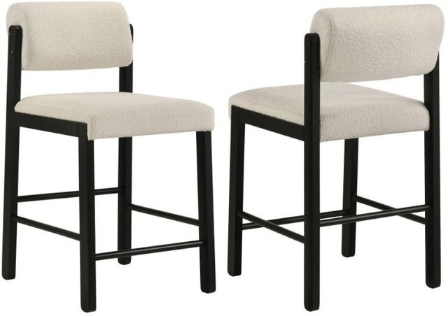 Coaster® Kehoe 2-Piece Black/Cream Counter Stool Set-0