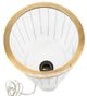 A & B Home Marble Base and Sun Cutwork on Glass Table Lamp-2