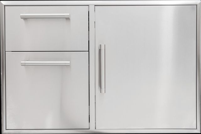 Coyote® 36" Stainless Steel Outdoor Access Door and Double Drawer Combo-0