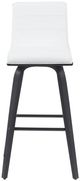 Armen Living Vienna 3-Piece Black Brushed/White Swivel Barstool Set-2