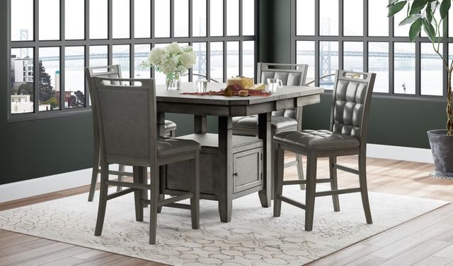 Jofran Inc. Manchester Gray Upholstered Counter Stool-1