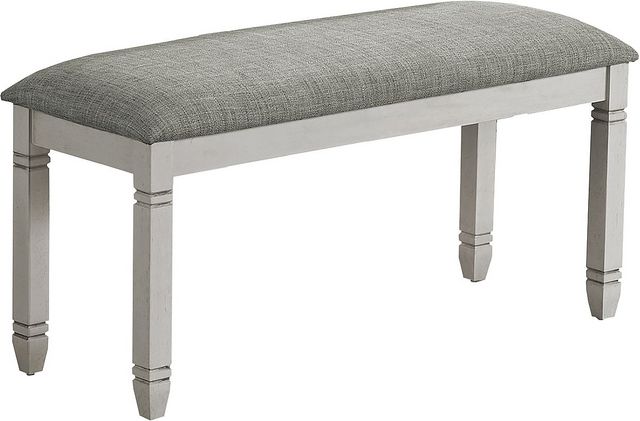 Monarch Specialties Inc. Grey Upholstered Accent Bench