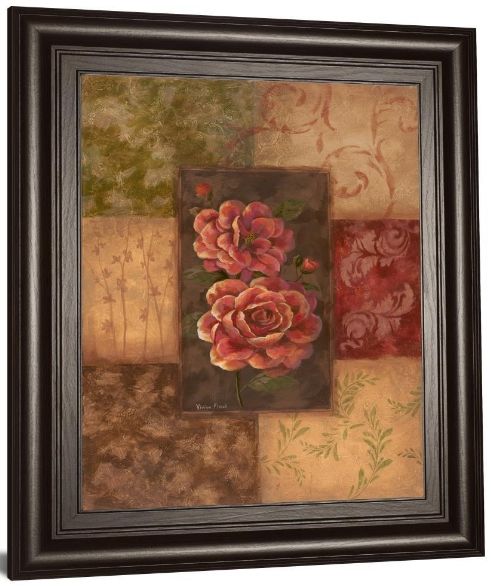 Classy Living Vivian Flasch Camellias on Chocolate 22"W Wall Art-3