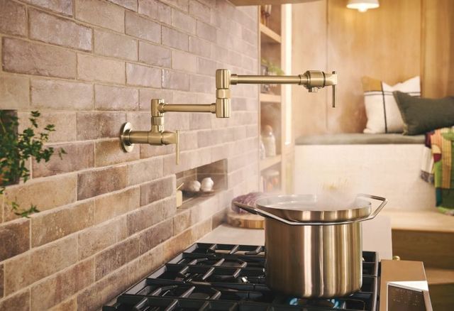 Brizo Frank Lloyd Wright® Brilliance® Luxe Gold® Wall Mount Pot Filler-1