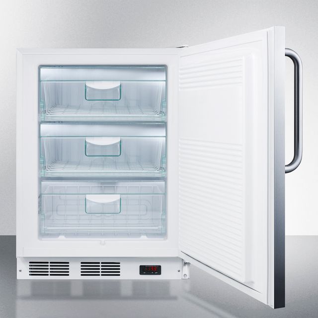 Accucold® by Summit® 24" 3.5 Cu. Ft. Stainless Steel ADA Compliant Built In All Freezer-2